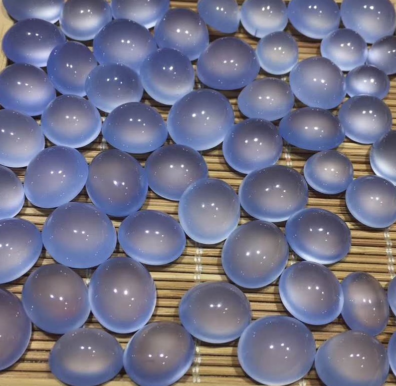 blue chalcedony cabochons