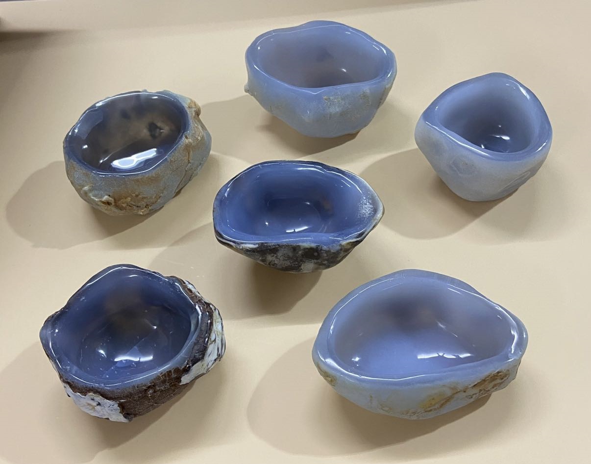 blue chalcedony bowls