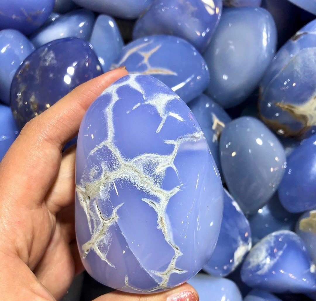 blue chalcedony free form