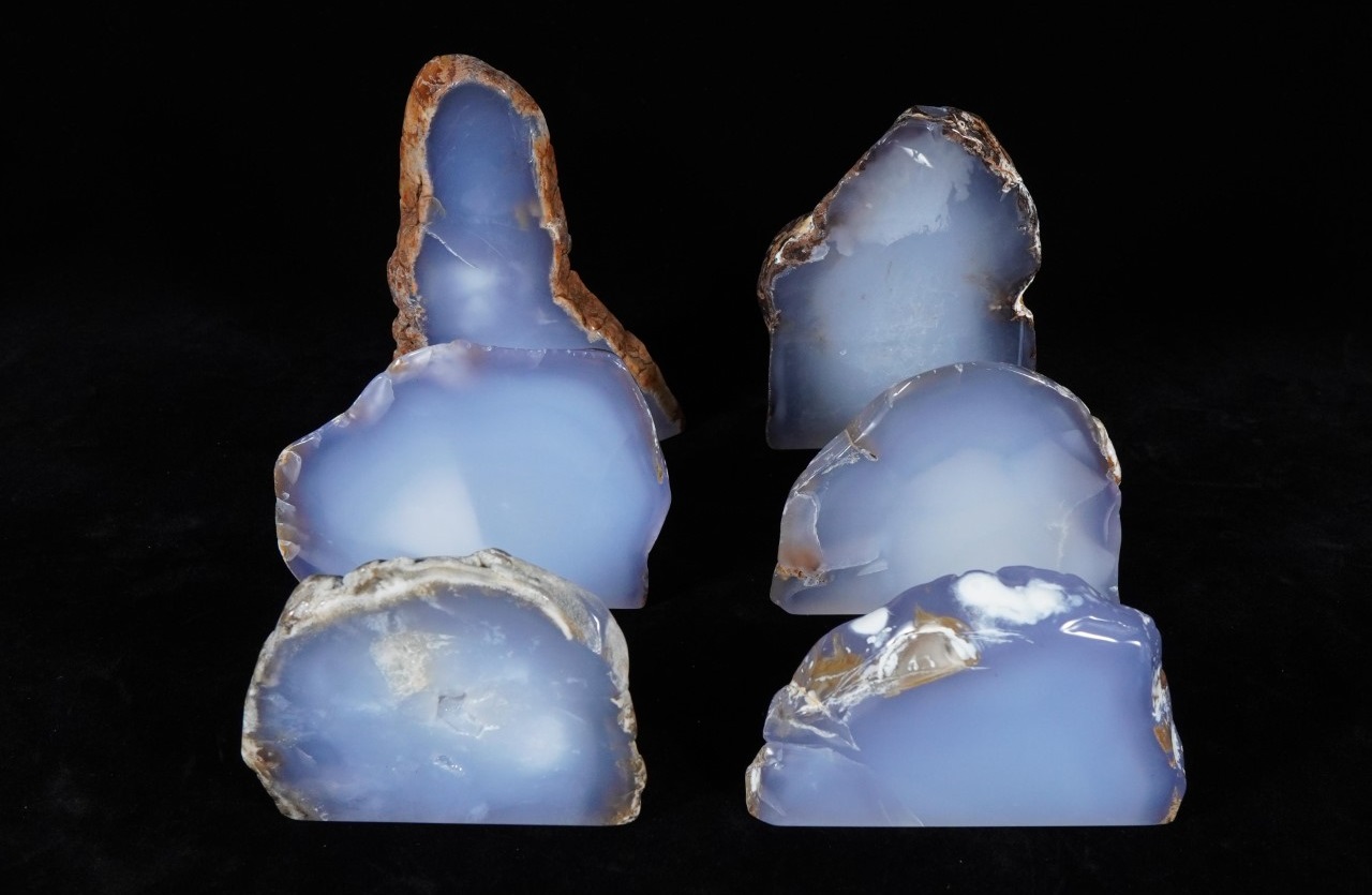 blue chalcedony slabs