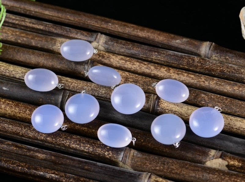 blue chalcedony pendants