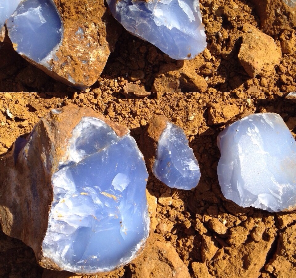 blue chalcedony roughs