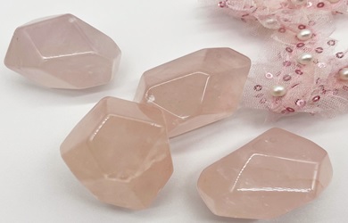 rose quartz facets